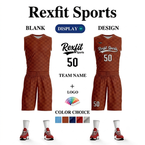 Maillot d'entraînement de basketball Rexfit respirant et durable, personnalisable avec le nom de l'équipe – Direct Usine OEM - Product Image 3