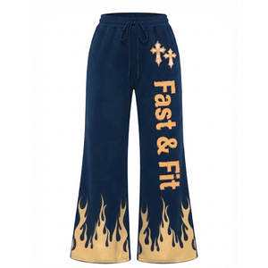 2026 New Arrival Women Flared Sweatpants Winter Satin ODM Customized Colors & Logo Printing - Product Image 4