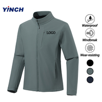 Veste coupe-vent softshell personnalisée avec logo, matériaux de qualité supérieure, veste de travail décontractée, respirante, imperméable, pour la randonnée