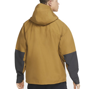 Chaqueta Impermeable con Capucha para Hombre, Diseño Color Block, Cierre de Cremallera, Corte Regular, Ropa Casual de Invierno, Exterior de Poliéster - Product Image 4