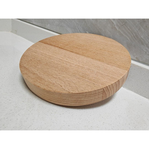 14CM Diameter Simple Japanese Beech Wood Fresh Fruit Pallets Wooden Round <b>Breakfast</b> Tray for Home Serving Wholesale - Product Image 2