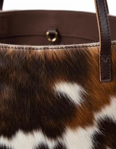 Bolso de mano de cuero genuino con pelo para mujer, 100% cuero auténtico, nuevo, a la moda, ligero, de alta calidad, tamaño LTB-0434 - Product Image 6