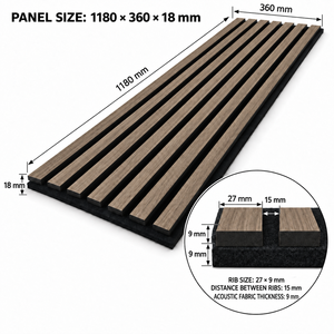 Panneaux muraux acoustiques en lattes de bois avec placage en noyer et feutre pour la décoration intérieure de chambre, bureau, salle de réunion, panneau mural en bois - Product Image 2