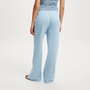 Pantalon évasé ample uni pour femme, style streetwear, services OEM, design personnalisé, tenue décontractée, saison automne, coupe ample, teinture unie - Product Image 5