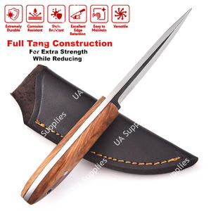 มีดเหล็กคาร์บอน 1095 คุณภาพสูง ตีขึ้นรูปด้วยมือ ดีไซน์วินเทจ ใบมีดแบบดรอปพอยต์ สำหรับล่าสัตว์ ตัดหนัง ใช้งานกลางแจ้ง บุชคราฟท์ แคมป์ปิ้ง สีเขียวมะกอก - Product Image 4