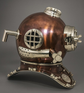 Réplica del Casco de Buceo Mark V de la Marina de los Estados Unidos, Casco de Buceo en Aguas Profundas de Cobre Antiguo, Decoración Náutica Marítima Vintage Estilo Steampunk - Product Image 2