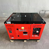 Générateurs diesel silencieux 10KW 12KW pour la maison, groupes électrogènes résidentiels de secours 5KVA 6KVA 8KVA 9KVA 4 temps à refroidissement par air