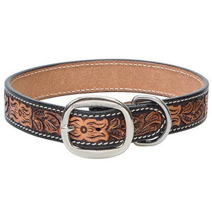 COLLAR DE PERRO DE CUERO HERRAMIENTA A MANO GENUINO CON NEGRO SOFTY ACOLCHADO 1 "DELANTERO MÁS CERRADO CON 2" BANDA PARA EL CUELLO ACCESORIOS PERSONALIZADOS OEM ACEPTADO - Product Image 4