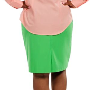 AKA <b>Pencil</b> <b>Skirt</b> Kelly <b>Green</b> Women's Tailored Knee Length Business Office <b>Skirt</b> Professional Sorority Apparel Classic Fit - Product Image 3