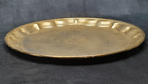 Assiette de service exclusive en laiton, design attrayant, sculptée à la main, modèle de créateur, vente chaude au prix le plus bas - Product Image 4