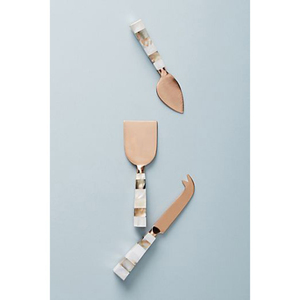 Juego de 3 utensilios gourmet modernos para queso al por mayor, rebanador y esparcidor de acero inoxidable de grado alimenticio con mangos decorativos en forma de bola - Product Image 1