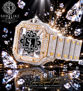Montre de luxe en acier inoxydable avec boîtier serti de diamants, cadran analogique à chiffres romains, fermoir à boucle, mouvement à quartz pour homme, résistante à l'eau 10m - Product Image 3