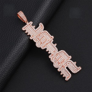 Collar con Colgante de Nombre en Plata 925 con Incrustaciones de Diamantes Cultivados en Laboratorio, Acabado en Oro Rosa, Joyería Hip Hop para Hombres y Mujeres - Product Image 4