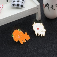 Ensemble de broches en denim et émail pour chien, mignon et amusant, chien de dessin animé, corgi, bouledogue, labrador
