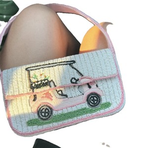 Fashionable Tennis <b>Seed</b> Beaded Embroidery Women Shoulder Bag For Sports Event Party Festive Contemporary Sports Collection - Product Image 6