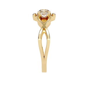 High Quality Gold Bridal Engagement <b>Ring</b> Infinity Knot Lab Grown Round Cut Diamond IGI Certified Sheeraj <b>Solitaire</b> Trendy Women - Product Image 4