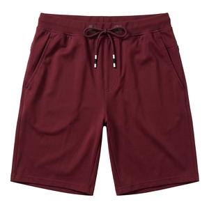 Shorts de sport pour hommes avec cordon de serrage, écologiques, taille haute, unis, sportifs, décontractés, lot de 2, noir et bleu marine, avec poches - Product Image 4