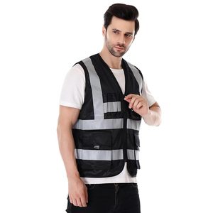 Gilet de sécurité ANSI Classe 3 Type R, jaune haute visibilité, en polyester maillé, fermeture à pression, robuste, poche intégrée, réfléchissant - Product Image 3