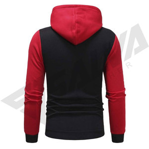 Men's Red Black Hooded Street Style 100% Cotton Tracksuit <b>Set</b> <b>Knitted</b> Sweatshirt Pants with Drawstring Breathable Autumn Wear - Product Image 4
