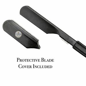 Rasoir de barbier Parker Director à manche en bois noir et lame en acier inoxydable, design non pliable, emballé dans une boîte - Product Image 4
