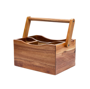 Premium Wooden Flatware Service <b>Caddy</b> with Refined Structure for Hospitality Displays - Product Image 4