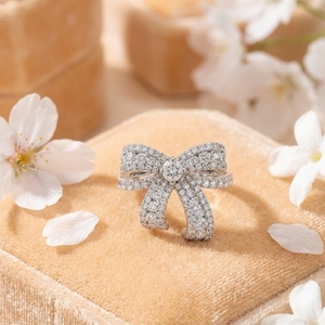 Bague en or jaune massif 18 carats avec diamants naturels ronds, design romantique, qualité supérieure, directement de l'usine, pour femme, mariage - Product Image 4