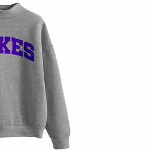 Dukes Custom Cotton Crew <b>Neck</b> Vintage Fleece Sweatshirt with Printing Applique Embroidery Reversible <b>Mock</b> <b>Neck</b> for Men Women - Product Image 4