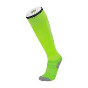 Chaussettes de sport jaunes vives, hauteur genou, respirantes, séchage rapide, semelle en tissu éponge, pour entraînement de football - Product Image 4
