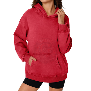 Sudadera con Capucha Extra Grande para Mujer, Estilo Vintage, de Algodón Premium, para un Estilo Urbano Relajado y Comodidad Diaria - Product Image 1