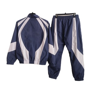 Chándales de trabajo con parche de malla para hombre, chándal de gran tamaño para conjunto de poliéster, chándal acolchado completo 100% poliéster adultos - Product Image 3