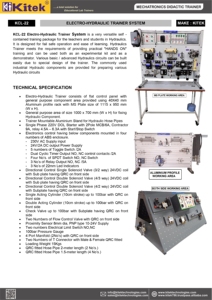 Equipo de Entrenamiento Educativo Electrohidráulico de Metal KITEK KCL-22 de Alta Calidad para Formación Profesional - Product Image 5