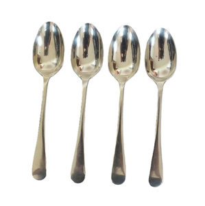 Luxurious Design Stainless Steel <b>Spoon</b> Set Silver Plated Long Handle Durable Simple Wedding Dining Special Mirrored 10ml - Product Image 3