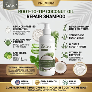 Champú de Aceite de Coco CoCo1 Suave y Brillante, Tamaño 250ml, Alta Calidad, Suministro de Fábrica al por Mayor, Limpieza Profunda y Reparación de la Caída del Cabello - Product Image 6