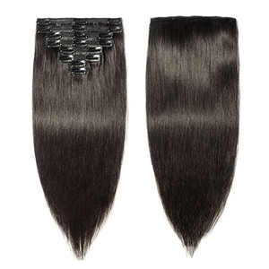 Clip dans les extensions de cheveux qui sont légers réutilisables et fabriqués à partir de cheveux de qualité supérieure pour un look de salon à la maison - Product Image 1