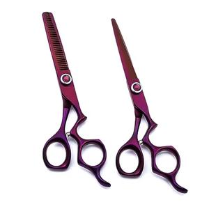 กรรไกรซอยผมมืออาชีพ 30 ฟัน คมกริบ สแตนเลส สำหรับคนถนัดขวา ด้ามยาว สีม่วง - Product Image 2