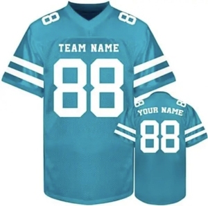 Jersey de Fútbol Americano Personalizado OEM para Hombre, Blanco y Rojo, Cuello en V, Manga Corta, Sublimado, Transpirable, con Nombre del Equipo y Número 88 - Product Image 3