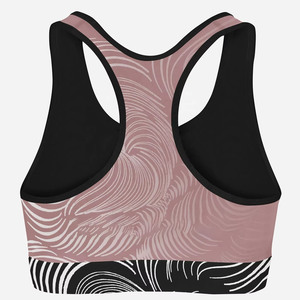Custom Wholesale Women’s Plus Size Sublimation Sports <b>Bra</b> – <b>Removable</b> <b>Padded</b>, Stretchy Sculpt Fit with U Neck - Product Image 6