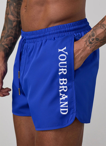 Pantalones Cortos de Verano para Hombre de Alta Calidad, Color Azul, Personalizados OEM – Transpirables, de Secado Rápido, Ecológicos, de Algodón, con Cordón Ajustable, Cómodos e Informales - Product Image 2