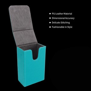 Boîte de rangement en cuir PU écologique pour cartes de poker et cartes à collectionner, 100 pièces, jeu de cartes personnalisable - Product Image 4