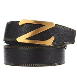 Cinturones de Cuero Genuino Hechos en Fábrica a Precio de Mayoreo, Cinturón de Cuero Vacuno Premium con Logotipo Personalizado para Hombre - Product Image 5