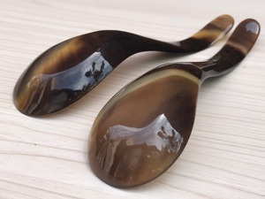 Nuevos y Elegantes Cubiertos de Cuerno Natural de Diseño para Restaurante, Juego de Cucharas de Cuerno de Búfalo Natural para Servir en la Mesa - Product Image 4
