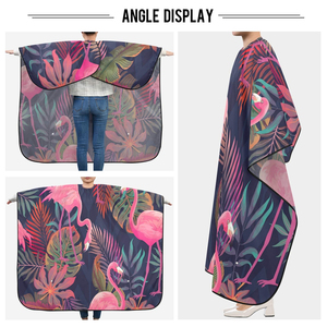 Cape de coiffure professionnelle avec fermeture à bouton réglable, imperméable, en polyester, pour salon de coiffure - Product Image 5