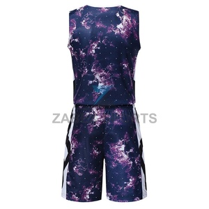 ชุดยูนิฟอร์มบาสเก็ตบอลแบบซับลิเมชั่นคุณภาพสูง เสื้อและกางเกงขาสั้น ไซส์ใหญ่ ผลิตจากโพลีเอสเตอร์ 100% ทรงปกติ สำหรับทีม - Product Image 3