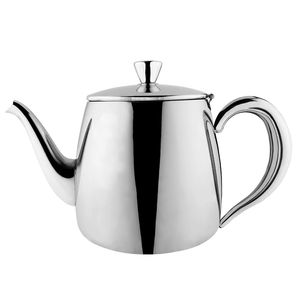 Ornate Silver <b>Teapot</b> Polished Finish Engraved Floral Motifs Curved Spout Decorative Handle Domed Lid Vintage Kitchenware - Product Image 3