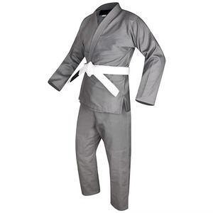 ชุดยูโด BJJ สีเทา ผ้าฝ้าย 100% ทนทาน สำหรับผู้ใหญ่ ใส่ได้ทั้งชายและหญิง ชุดศิลปะการต่อสู้ ทรงปกติ สีพื้น มีสินค้าพร้อมส่ง - Product Image 1