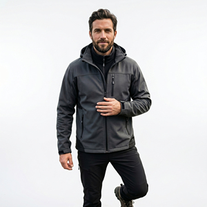 เสื้อแจ็คเก็ตซอฟต์เชลล์ผู้ชายแบบขายส่ง เสื้อแจ็คเก็ตซอฟต์เชลล์แบบยุทธวิธี เสื้อแจ็คเก็ตซอฟต์เชลล์ฤดูหนาวแบบมาตรฐานที่สามารถปรับแต่งได้ เสื้อแจ็คเก็ตซอฟต์เชลล์แบบเรียบ - Product Image 1