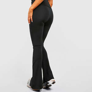 Leggings ODM en Spandex/Nylon, taille mi-haute, couleur unie, respirants, séchage rapide, coupe-vent, antibactériens, écologiques, grandes tailles - Product Image 3