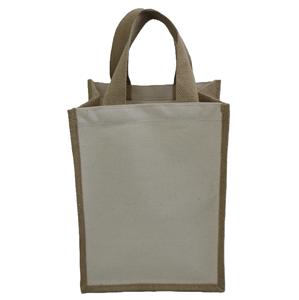Bolsa de Compras Reutilizable de Alta Calidad, Ecológica, de Yute y Lona, con Asas de Algodón, Impermeable, Promocional - Product Image 1