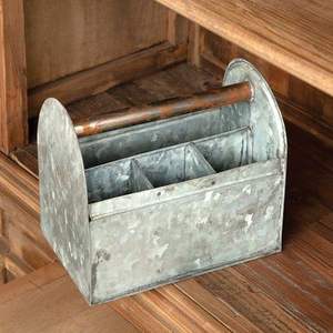 Porte-couverts galvanisé de qualité supérieure pour la collection d'accessoires de cuisine, offrant une durabilité longue durée et un aspect rustique. - Product Image 5