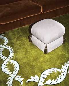 Modern <b>Rug</b> <b>Green</b> <b>Gold</b> Hand Tufted Wool Modern Solid Color Cut High Pile Handmade Durable Washable Picnic <b>Rug</b> Living Room - Product Image 4